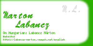 marton labancz business card
